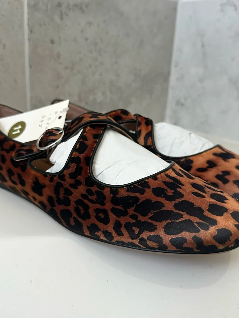 A New Day Women’s Leopard Print Mary Jane Flats Size 11